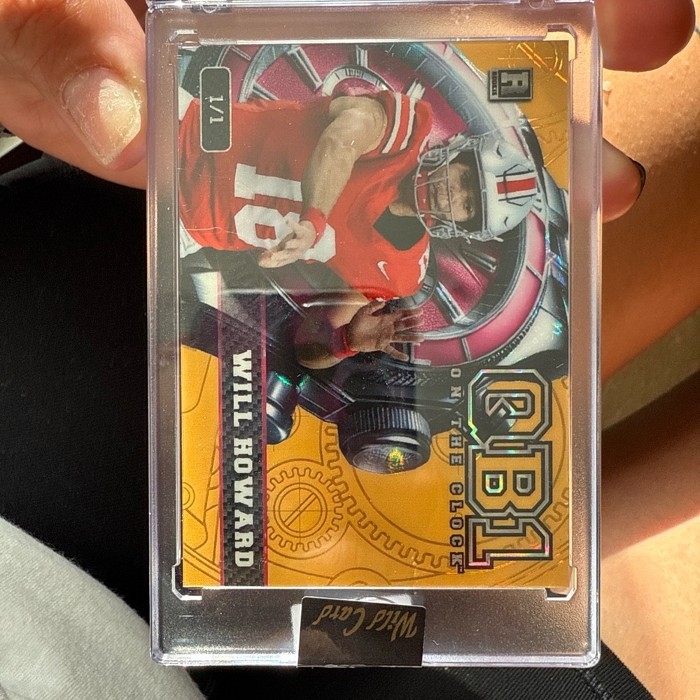 1/1 Will Howard QB1 Football Trading Card wildcard